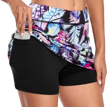 Women's Athletic Tennis Skorts Golf Skirts with Pocket Sizes M-3XL